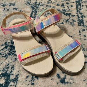 Keds Platform Sandals with Iridescent Straps